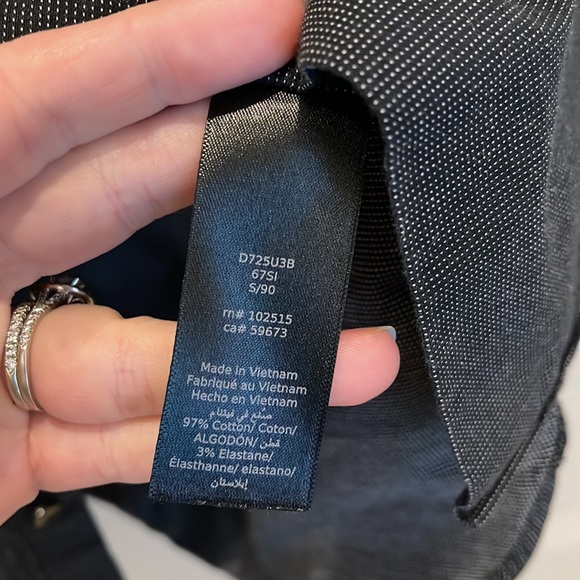 John Varvatos Micro Dot Button Down Dress Shirt Size 17.5R - Picture 6 of 9